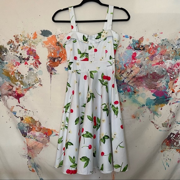 Maggie Tang Cherry Rockabilly 50s Retro Pin-up Dress - Picture 5 of 9